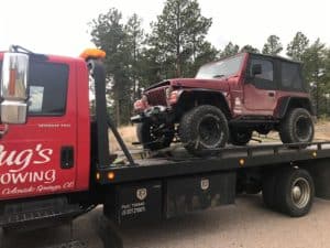 Stuck while off roading, towing colorado springs